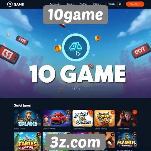 Análise da interface do usuário do site 10game